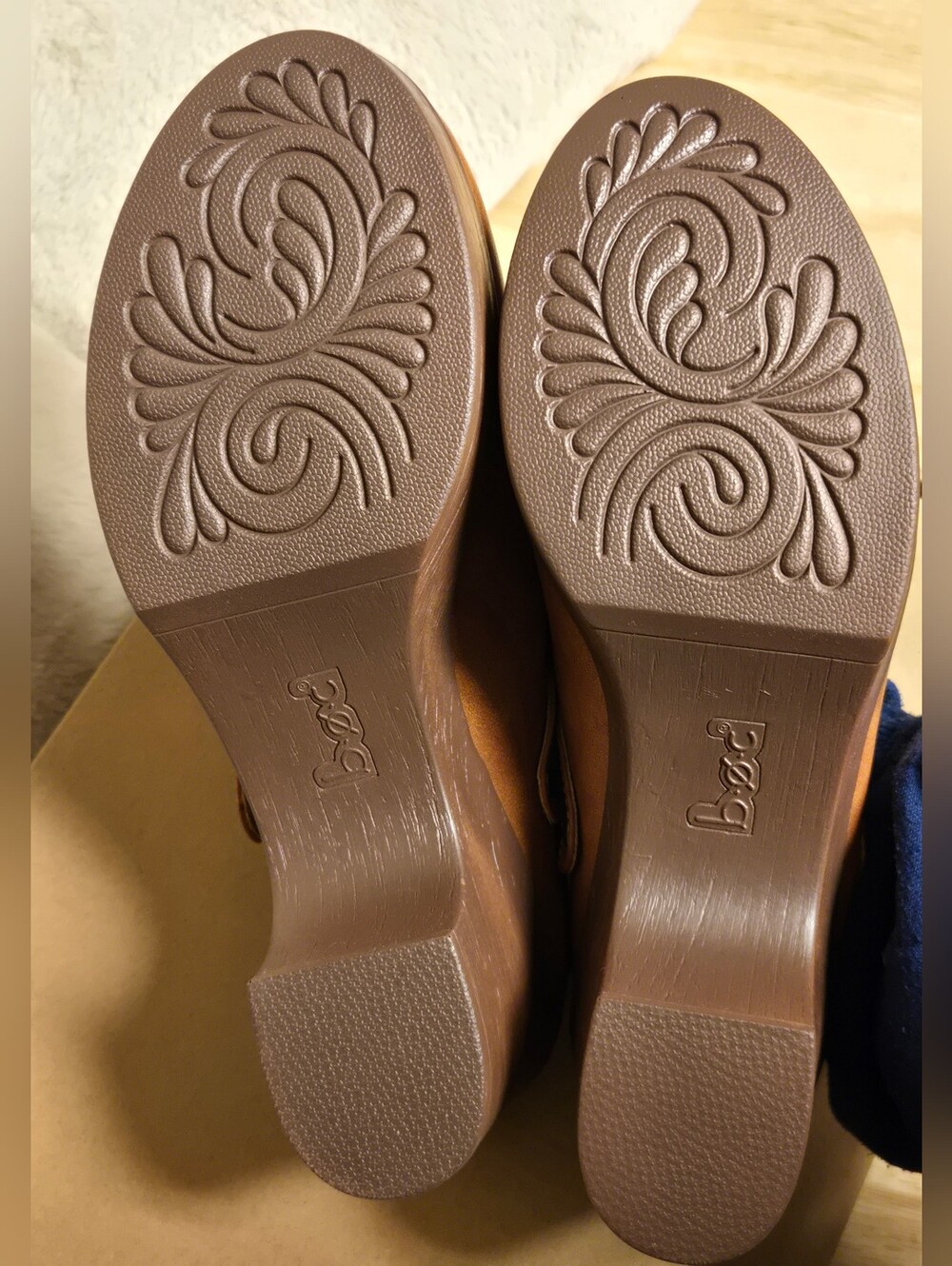 B.o.c By Born Brown Adel Clogs With Boho Pattern Inner Womens Size 9.5 - New - Picture 7 of 10